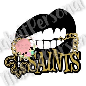 Saints Lips Svg