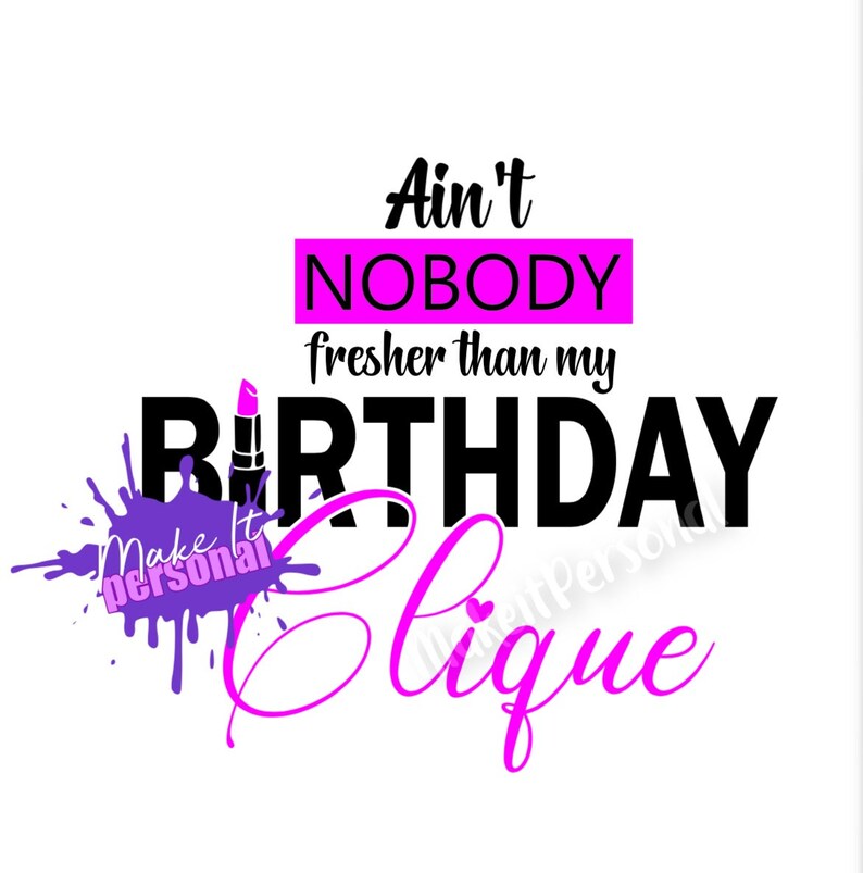 Download Birthday Clique SVG girls night svg birthday girl svg | Etsy