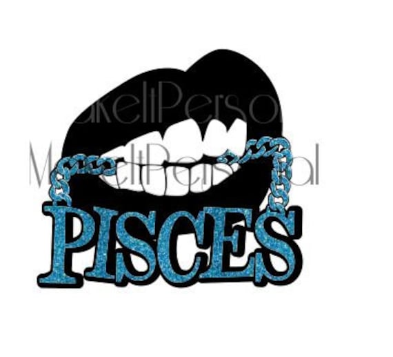 Pisces Zodiac Lips Svg Etsy