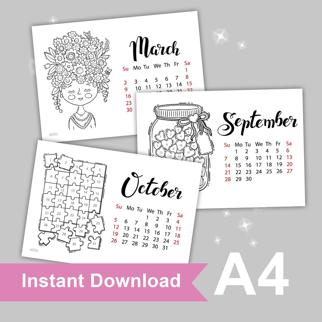 Bullet Journal Mood Tracker Printable Coloring Calendar 2025 Digital ...