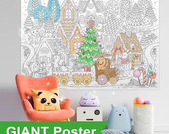 GIGANTE Dulce Invierno / Póster para colorear imprimible