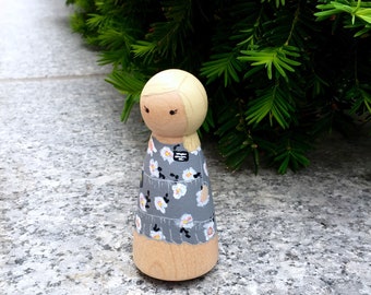Custom Missionary Peg Doll, Missionary Mom, Missionary Gift, LDS, Farmhouse decor, Rustic Decor, Called to Serve, Wooden Peg Doll, Missions