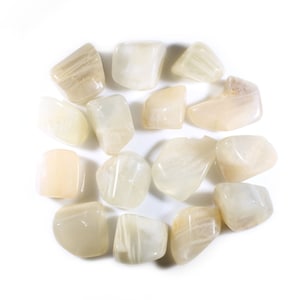 Cream Moonstone Tumbled Stones-Tumbled Moonstone-Polished Gemstones-Bulk Crystals-Wholesale Crystals-Healing Crystals-White Moonstone