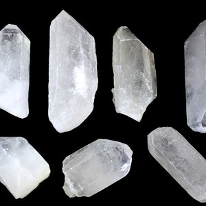 1-2&quot; Bulk B Grade Raw Crystal Quartz Points | Healing Crystals | imperfections and Discoloration | Clear Quartz Point | Bulk Wholesale Cryst