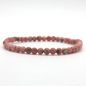 Rhodocrosite Bracelet - Love and Passion Bracelet - Rhodocrosite Jewelry - Natural Rhodocrosite - Healing Jewelry - Uni Sex Bracelet