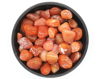 Carnelian "Eye" Agate Tumbled Gemstones 0.75"-1.75" Size | Bulk Eye Carnelian | Bulk Crystals | Wholesale Crystals | Healing Crystals