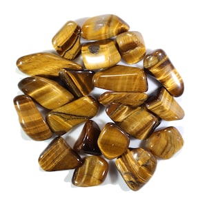 Golden Tiger Eye Tumbled Gemstones-SM and MED size-Tiger Eye Gold Tumbled Stone-Polished Gemstones-Healing Crystals-Bulk Crystals-Reiki