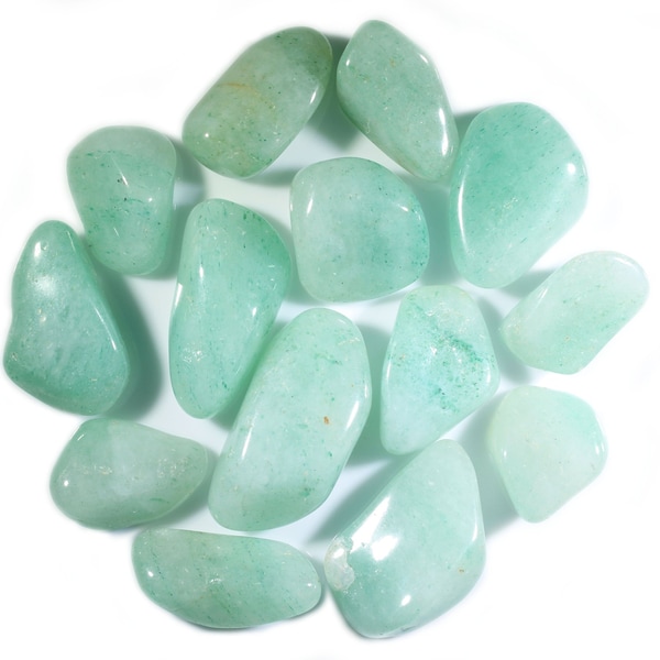 Green Aventurine Tumbled Gemstones SM and MED Green Aventurine Polished-Tumbled Gemstones-Bulk Crystals-Wholesale Crystals-Healing Crystals