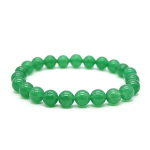 Green Aventurine 8MM Crystal Bracelet-Balance and Luck-Gemstone Bead Bracelet-Crystal Jewelry-Stretch Bracelet Gift