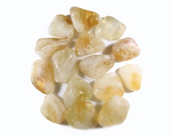 Citrine "A" Grade Tumbled Stones - Tumbled Stones - Citrine Polished Gemstone - Healing Crystal - Bulk Wholesale Crystal-Heat-Treated Quartz