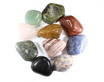 1 LB Brazilian Tumbled Gemstones Bulk Mix-Tumblestone-Tumbled Stone Mix-Bulk Crystals-Wholesale Crystals-Polished Mix-Assorted Natural Mix
