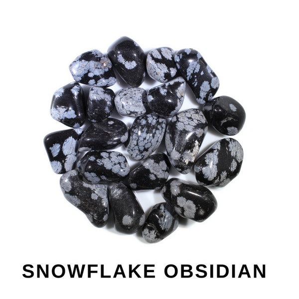 Snowflake Obsidian Tumbled Gemstones-Tumbled Snowflake Obsidian-Polished Gemstones-Bulk Crystals-Wholesale Crystals-1, 5, 1/4 LB, 1 LB