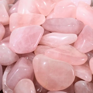 Premium Rose Quartz Tumbled Gemstones-Pink Quartz Tumbled Stones-Polished Gemstones-Bulk Crystals-Wholesale Crystals-Healing Crystals-Love
