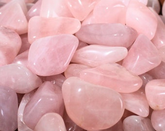 PREMIUM Rose Quartz Tumbled Gemstones-Pink Quartz for Craft Goods -Polished Gemstones-Bulk Wholesale Crystals-Healing Crystals-Love