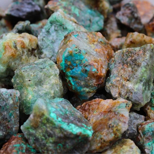 Chrysocolla | Raw Crystals from Madagascar | Rough Rocks for Tumbling | Rough Stones | Bulk Wholesale Crystals | Healing Crystals