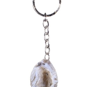 Oco Agate Geode Keychain-Crystal Keychain-Crystal Geode Keychain-Mini Agate Geode Keychain-Small Agate Geodes-Unique Gemstone Keychain image 4