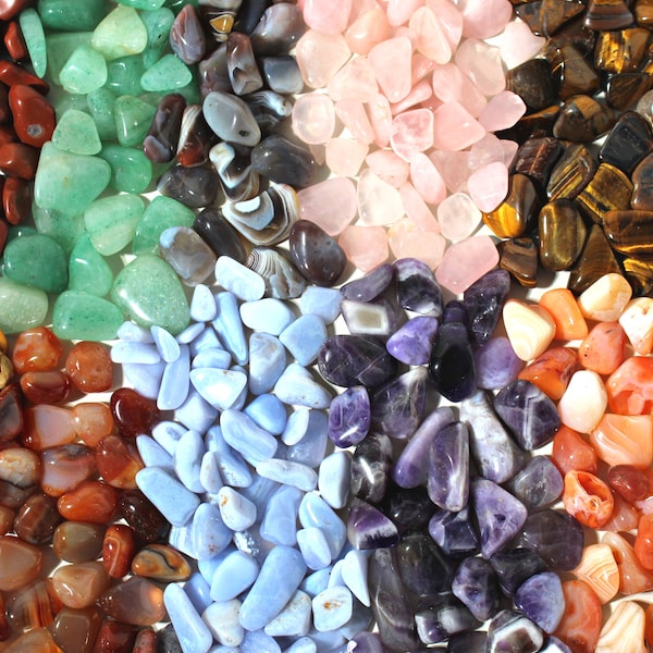 Assorted Polished Gemstones | 0.5" - 1" Small Mix Sizes Tumbled | Bulk Sizes Available | Wholesale Options