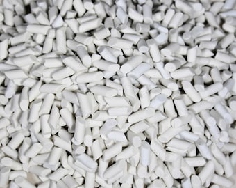 Material cerámico / Tamaño 1/5" x 2/5" / Relleno para rocas / Suministros para pulido de rocas