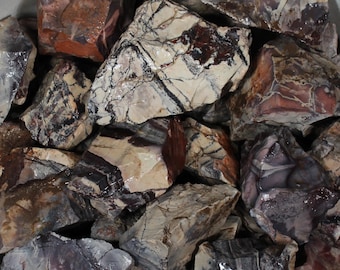 Porcelain Jasper | 2" to 4" Size | Sci-Fi and Exotica Raw Crystal | Lapidary Stone for Cabbing and Slabbing | Bulk Wholesale Rough Rock