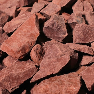 Red Jasper from Brazil | Raw Crystals for Tumbling | 1 LB Bulk Raw Wholesale Healing Crystal | Decorative Stones | Lapidary Supply