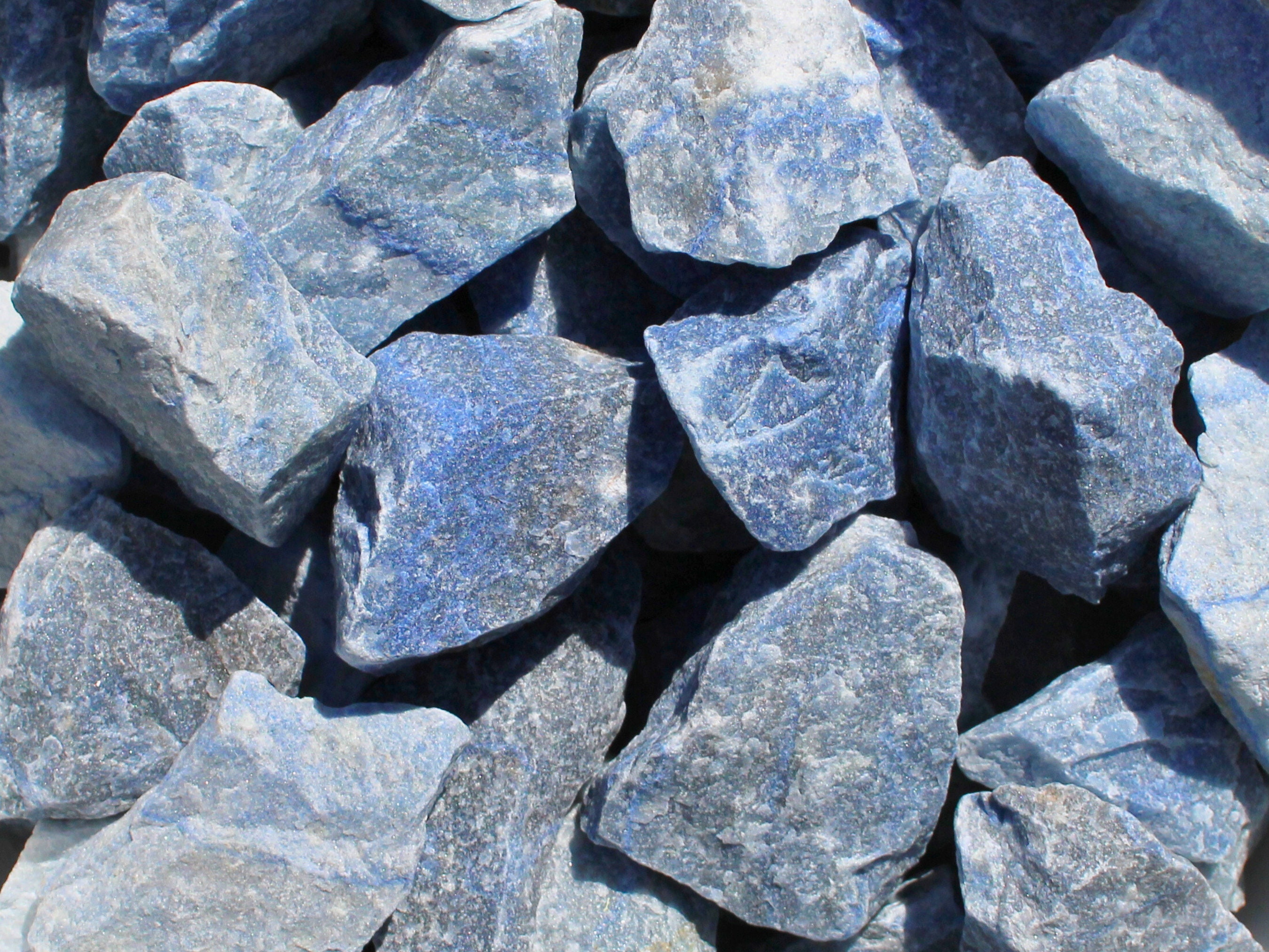 Blue Quartz I Rough Rocks for Tumbling I Raw Crystals From Brazil I ...