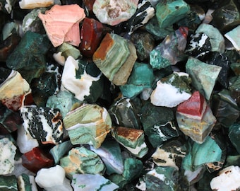 Indian Turquoise | Green Sardonyx Tumbling Rough Rocks from India | Raw Crystals for Tumbling | Wholesale Bulk Crystal