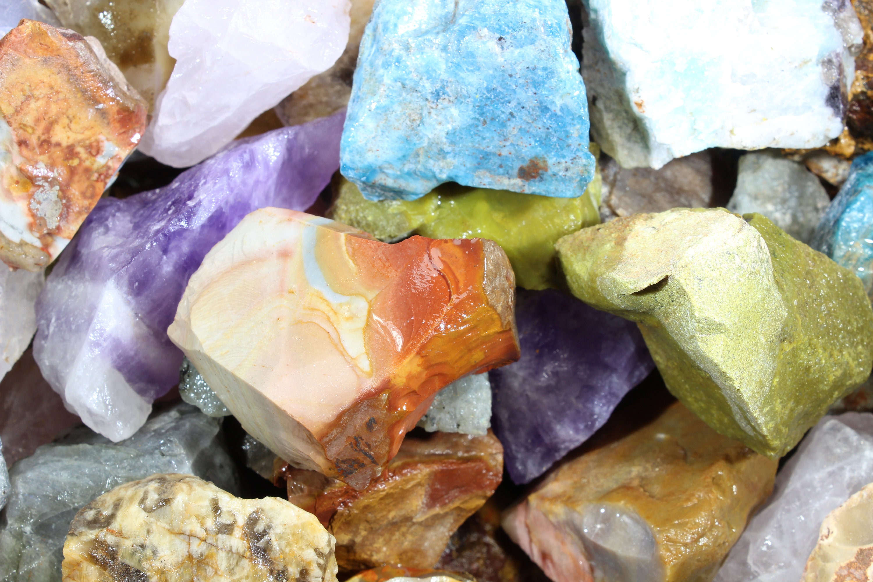 3-11 LBS Madagascar Mix W/free Shipping | Rough Rocks for Tumbling ...