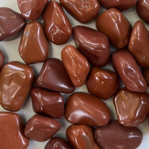 Red Jasper Tumbled Stones - Med 1&quot; - 1.5&quot; - Natural Red Jasper - Tumbled Red Jasper - Healing Crystals - Bulk Crystals - Wholesale Crystal