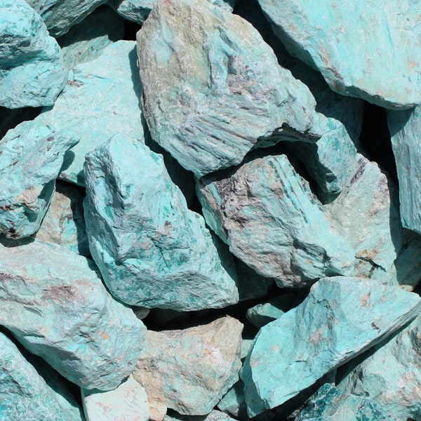 Turquoise Rough Rocks from Peru | Raw Turquoise Crystals | Tumbling Rough Stones | Bulk Crystals | Wholesale Crystals | Healing Crystals