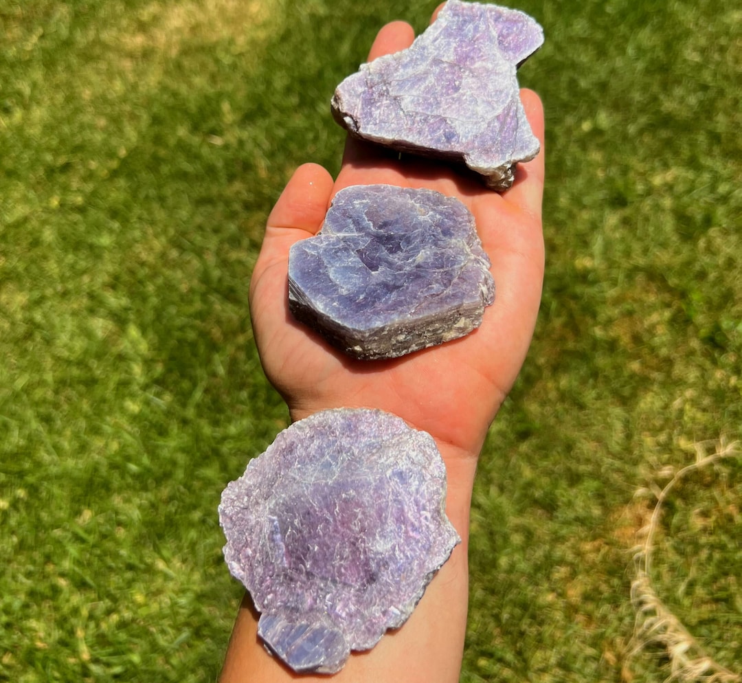 Lepidolite Raw Crystal Slabslepidolite Leaveslepidolite Crystal Slice