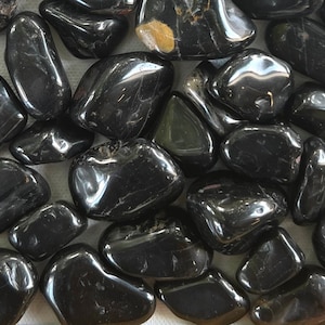 Black Onyx Tumbled Gemstones-SM & M-Black Onyx Tumbled Stone-Polished Gemstones-Healing Crystals-Bulk Crystals-Wholesale-Reiki