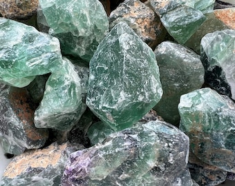 Rainbow Fluorite | Large and X-Large | Raw Crystals from China | Rough Rock for Tumbling | Semi-Precious Gemstone | Wholesale Bulk Fluorite