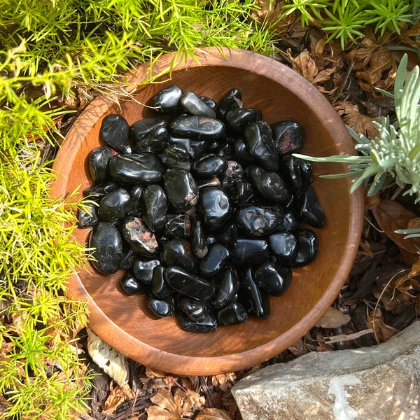 Black Onyx Tumbled Gemstones-SM & M-Black Onyx Tumbled Stone-Polished Gemstones-Healing Crystals-Bulk Crystals-Wholesale-Reiki