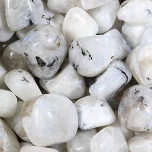 Flash Rainbow Moonstone Tumbled | Tumbled Rainbow Moonstone Crystals | Tumbled Gemstones | Bulk Wholesale Crystals | Healing Crystals