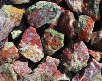 Red Lightning Agate | 2.5" - 3.5" Size | Rough Rocks from Mexico | Raw Crystals | Lapidary Stone for Cabbing and Slabbing | Bulk Wholesale