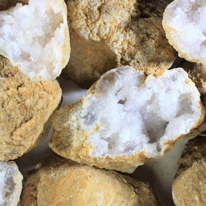 Break Your Own Geode | Unbroken Crystals | 1.5&quot; - 4&quot; Clusters | Bulk Wholesale Geodes | Break Open Quartz | Clear Quartz Rough Rocks