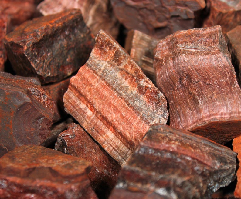 Red Tiger's Eye | Tumbling Rough Rocks From South Africa | Raw Crystals ...