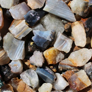 Natural Quartz and Chalcedony | Tumbling Rough Rock from Brazil | Agate | Raw Crystal for Tumbling and Craft Supply | Wholesale Bulk Crystal