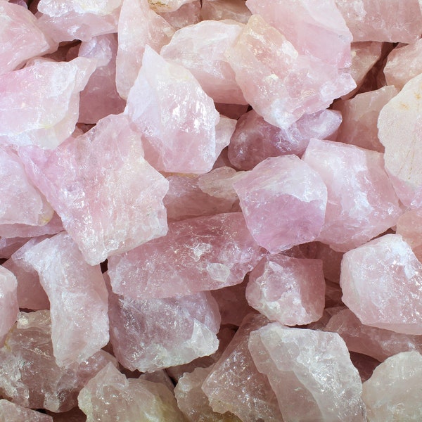 Rose Quartz Rough Crystals-Bulk Rough Rose Quartz Crystals-Raw Rose Quartz-Bulk Crystals-Wholesale Crystals-Healing Crystals-Pink Quartz