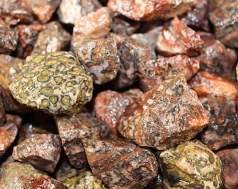 Leopard Skin Jasper Rough Rocks I Raw Crystals for Tumbling I Leopardite  Jasper-Bulk Wholesale Stones -Rough Stones-Tumble Mix-Jaguar Stone