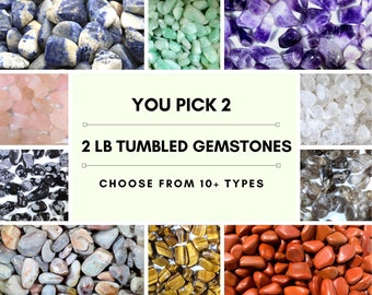 2 LB TUMBLED GEMSTONES-You Pick 2-Wholesale Crystals-Bulk Crystals-Tumbled Rocks-Healing Crystals-Bulk Gemstones-Crystal Mix-Polished