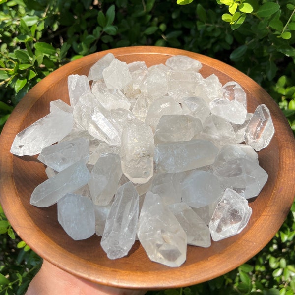 Natural Clear Quartz Points | Natural Raw Clear Quartz Crystal | Bulk Crystal | Wholesale Crystal | Healing Crystal | Healing Stone |Grade B