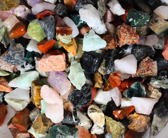 Collector's Mix Tumbling Rough Rocks from India Raw Crystals for  Tumbling and Craft Supplies Wholesale Bulk Crystal