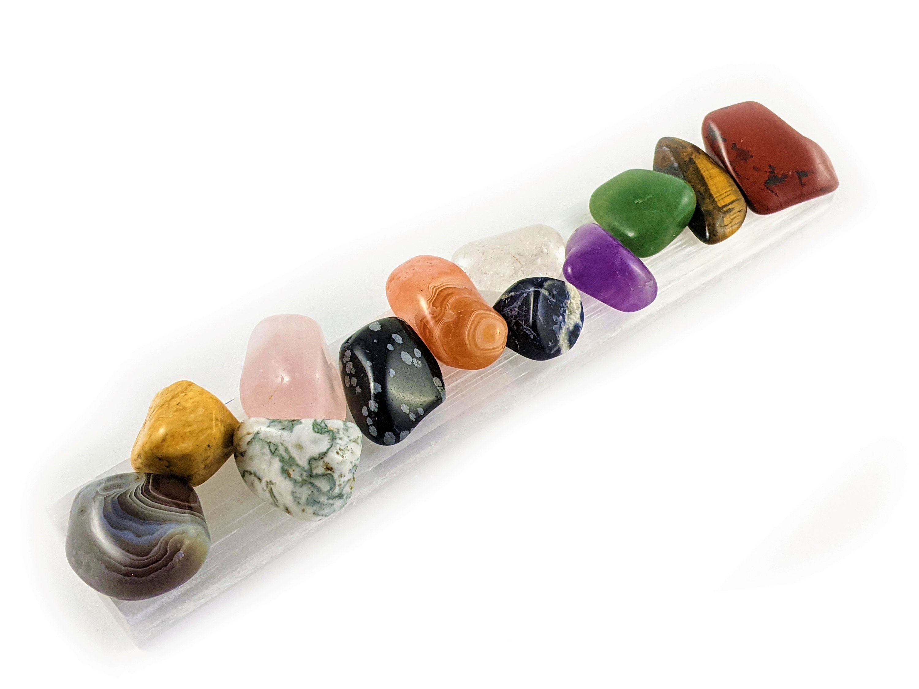 Beginners Crystal Set-12 Starter Stones in Velvet Pouch-Healing Cryst…