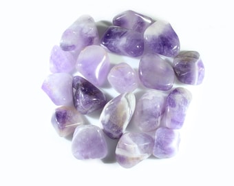 Amethyst Tumbled Gemstones-Polished Stones-Tumbled Stones-Bulk Crystals-Reiki-Wholesale Crystals-Crystal Healing-Polished Rocks-1, 5, 1/4 LB