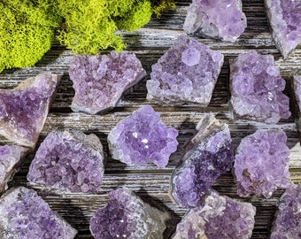 Amethyst Clusters Fairy Purple | Amethyst Crystal Druze Clusters | Amethyst Quartz Raw Druzy Crystals | Bulk Crystals | Healing Crystals
