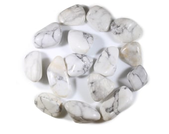 Howlite Tumbled Stones | White Howlite Healing Crystals from South Africa | Howlite Tumbled Gemstones | Bulk Crystals | Wholesale Crystals |