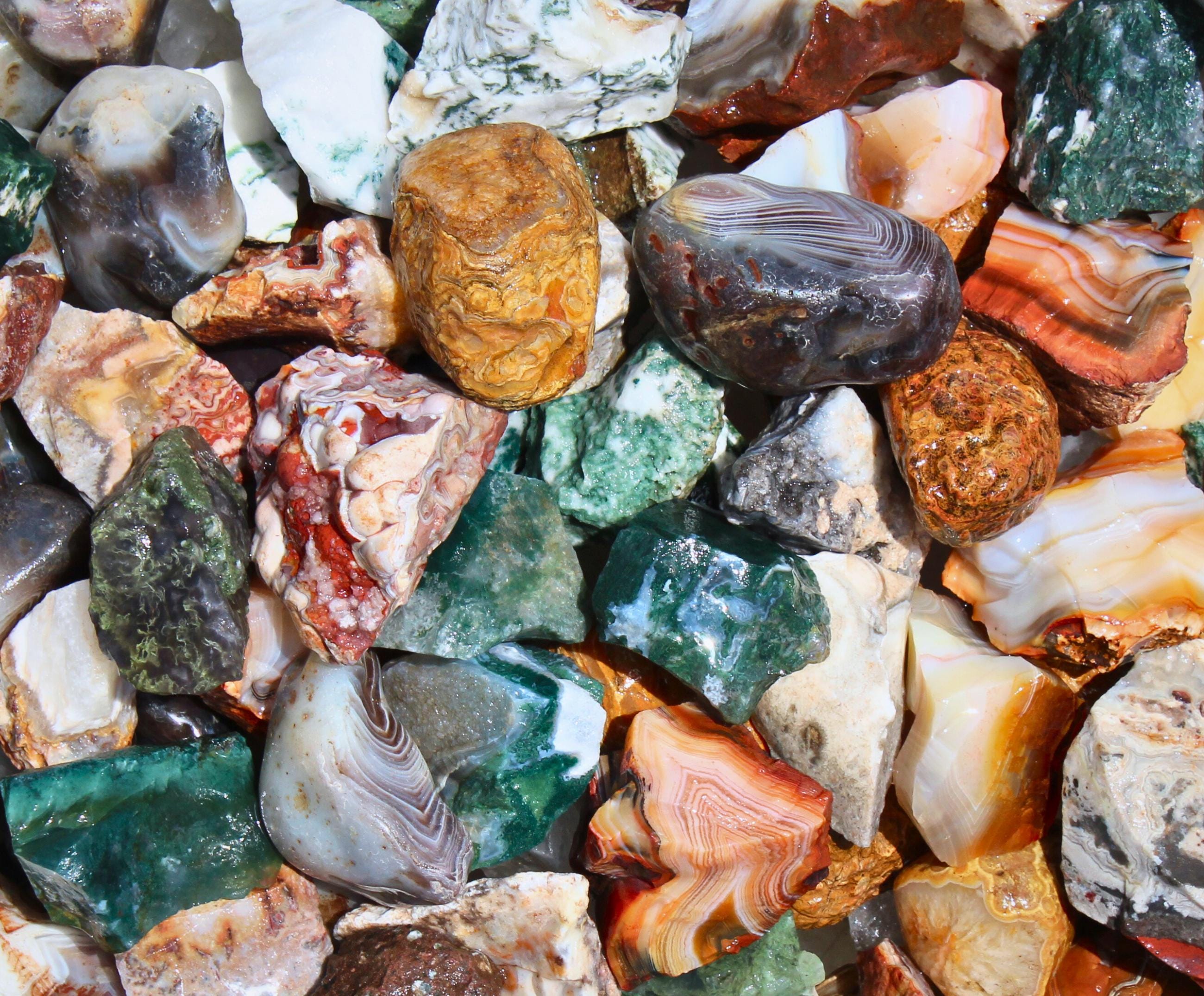 Agate Mix | Tumbling Rough Rocks From Mexico, Brazil, Asia, India | Raw ...