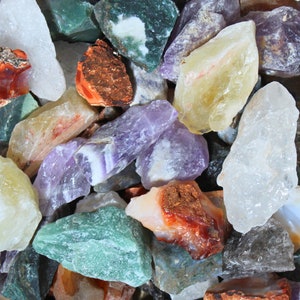 Quartz Mix - 11 Stone Variety from Madagascar, Brazil and India | Raw Crystals for Tumbling-Bulk Crystal Wholesale-Tumble Mix-Stone-Lapidary