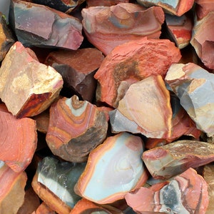 Polychrome Desert Jasper | Large Rough Jasper Rock for Tumbling | Size: 2" - 3" | Royal Savannah Cab Lapidary Supplies | 1 LB Wholesale Bulk